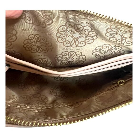 Enzo Angiolini NWOT Leather Wristlet Wallet Clutch Bag Beige Tan Snakeskin - Picture 6 of 8